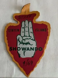 70s ボーイスカウト OA SHOWANDO STAFF レザーパッチ
