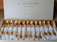 新品希少！勲一等旭日桐花大綬章受賞記念 金仕上げスプーンセット　カトラリーセット 61OilV5FbSL._AC_UF894,