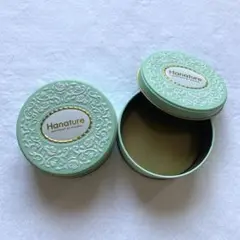 Hanature ミントグリーン 小型缶 2個セット 空き缶 緑 丸型 小物入れ