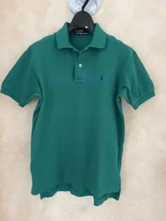 【希少】Polo Ralph Lauren グリーン✖️紫刺繍ポロシャツ半袖M