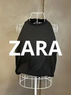 ZARA ザラ　バルーントップス　ブラック　L /316