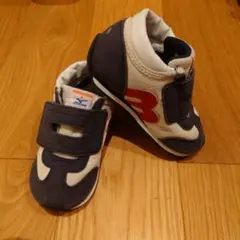 ミキハウス × ミズノ コラボレーション キッズシューズ ネイビー 15.5cm