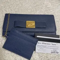 週末sale【中古美品/保証書あり】PRADA サフィアーノ長財布