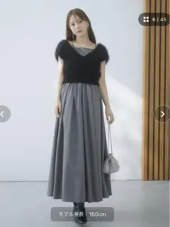 ラメプルオーバーセットワンピース