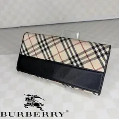 極美品　Burberryバーバリー　長財布　二つ折り　がま口　84