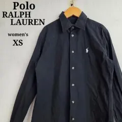 POLO RALPH LAUREN　レディース　長袖シャツ　XS　ブラック　刺繍のサムネイル