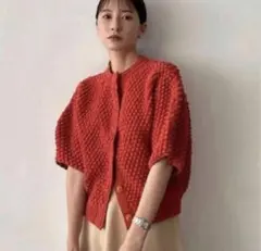 CLANE 3D DOT HALF SLEEVE KNIT CARDIGANのサムネイル
