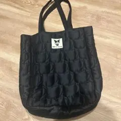 極美品✨DOUTOR x Kuromi ブラックトートバッグ黒大容量トートクロミ