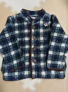 フリースジャケット 　ボアジャケット　チェック柄 100cm