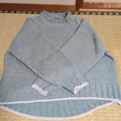 AS KNOWAS PLUS 水色 ニットセーター 長袖