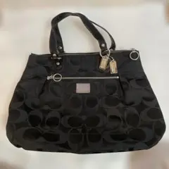 coach シグネチャー　ポピー　ブラック　ショルダーバッグ　y2k