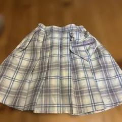 【バイラビ】チェック柄スカパン140cm
