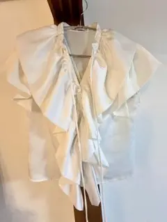 L’AUBE BLANC - Raffle Satin Blouse