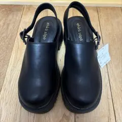 新品　ehka sopo バックストラップサボ　ブラック　L