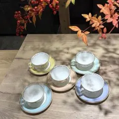 【未使用】ナルミ ボーンチャイナ カップ アンド ソーサー　5客セット