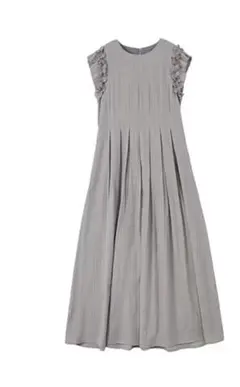 ンノースリーブAラインロングワンピース