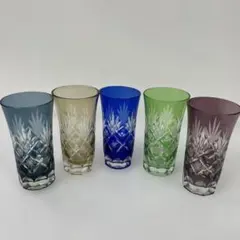 カラフルな江戸切子グラス