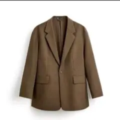 【完売品】ザラ ブレザー テーラード ジャケット ブラウン Mサイズ 春秋