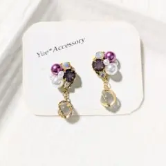 S-117　ハンドメイド☆ビジューピアス／イヤリング