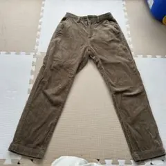 ZARAブラウン メンズコーデュロイ パンツ ウエストゴム