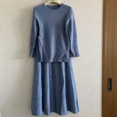 ミラオーウェン ニット セットアップ トップ スカート くすみカラー