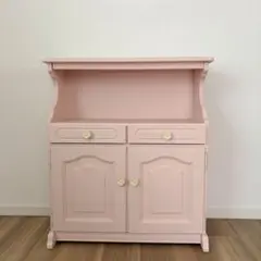 ヴィンテージ　 キャビネット　シェルフ　パウダーピンク チェスト アンティーク ヴィンテージ キャビネット シェルフ パウダーピンク チェスト