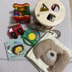まとめ売り　布絵本　音鳴るおもちゃ　型はめ　木のおもちゃ　車　知育玩具　赤ちゃん