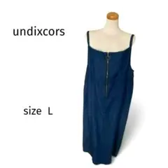 undixcors デニム Lサイズ ジャンパースカート ワンピースのサムネイル