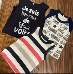 新品未使用　タンクトップ　ノースリーブ 100 サイズ 3点セット