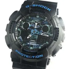 G-SHOCK GA-100CF ブラック×ブルーカモ 良好稼働品 CASIOのサムネイル
