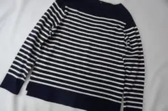 フ*屋様 00S Y2K archive ボーダー ロンT カットソー 紺色 短