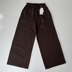 しまむら リノルーセ ワイドパンツ ドロストパンツ ブラウン