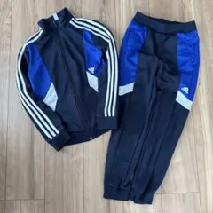 adidas ジャージセット 140cm黒/青/白