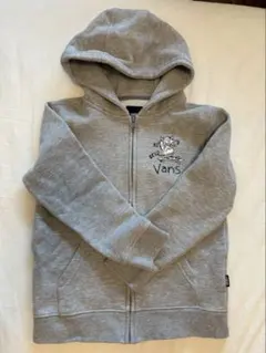 【VANS】キッズ ジップパーカー グレー サイズ5/M 110cm相当