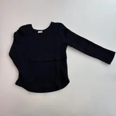 petit main 長袖カットソー 110 黒 24時間以内発送