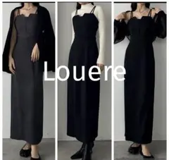 Louere ルエレ　Iライン キャミロングワンピース ブラック Mサイズ　黒