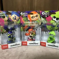 スプラトゥーン　amiibo ガール、ボーイ、イカ　3セット