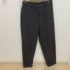 レディース チェック柄 スラックス パンツ グレー