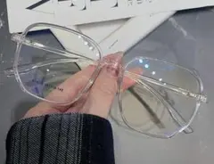 p85【期間限定価格】丸メガネ 伊達メガネ インスタ映え 男女兼用 91