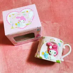 当時物 ハローキティ デコレーションマグカップ 薔薇 チャーミーキティ