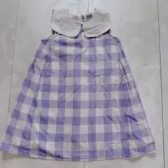 petit main ギンガムチェック ノースリーブワンピース 110cm