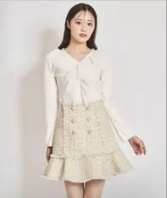 31 Sons de mode ツイードスカート