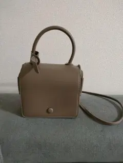 【未使用】etade 2way スクエアバッグ モカ ミニバッグ フェミニン