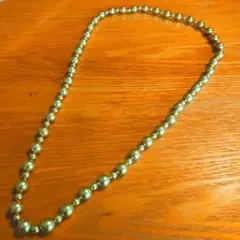 【美品】パール ネックレス 大小ミックス　ゴールド