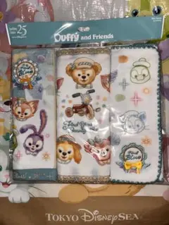 新品 東京ディズニーシー25周年 ダッフィーフレンズ ワイドバスタオル