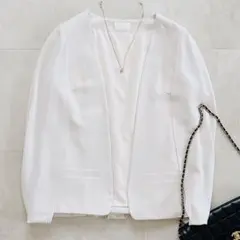 美品 ダイアグラム 定価3万 イレギュラースリーブジャケット ノーカラー ボレロ