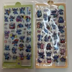 スティッチ　ボンボンウォーターシール 2枚　3Dシール 立体 ぷくぷく