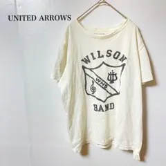 ユナイテッドアローズ　グラフィックTシャツ　ヴィンテージライク　L ロゴ