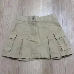 ベージュ プリーツスカート ミニスカート カーゴポケットのサムネイル