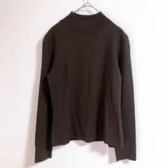 【INTELLECTION】（XL）ハイネック無地ニットセーター/重ね着アイテム